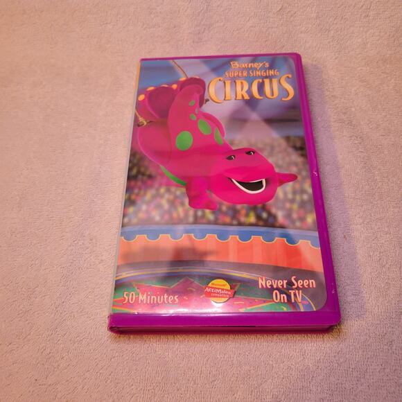 Barney Super Singing Circus 2000 VHS Movie Dinosaur Kids show - Picture 1 of 7